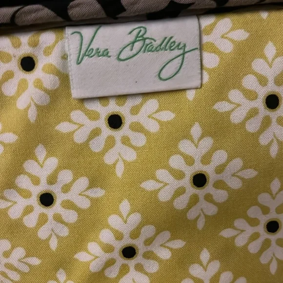 Vintage Pristine Vera Bradley Quilted Tablet Case. Yellow, Black and White - Picture 3 of 6